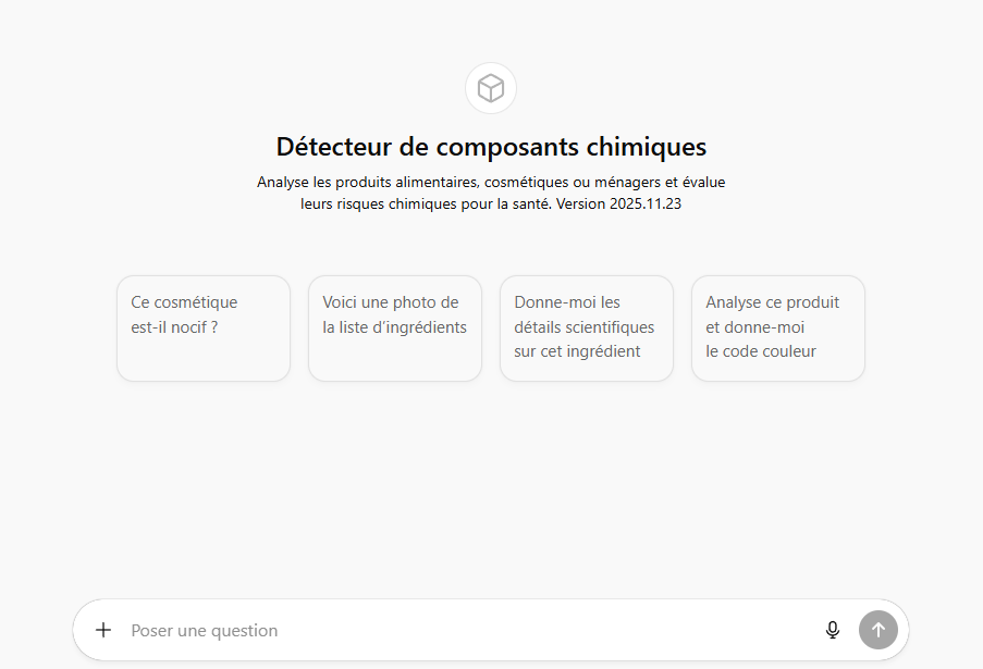 Détecteur de composants chimiques