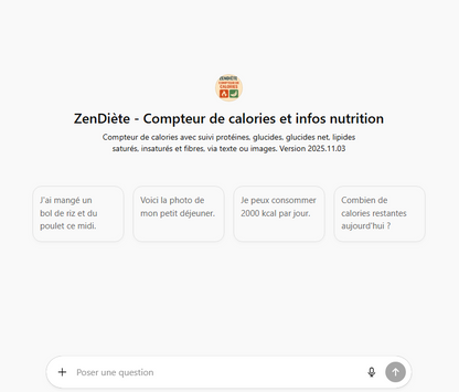 ZenDiète - Compteur de calories et infos nutrition
