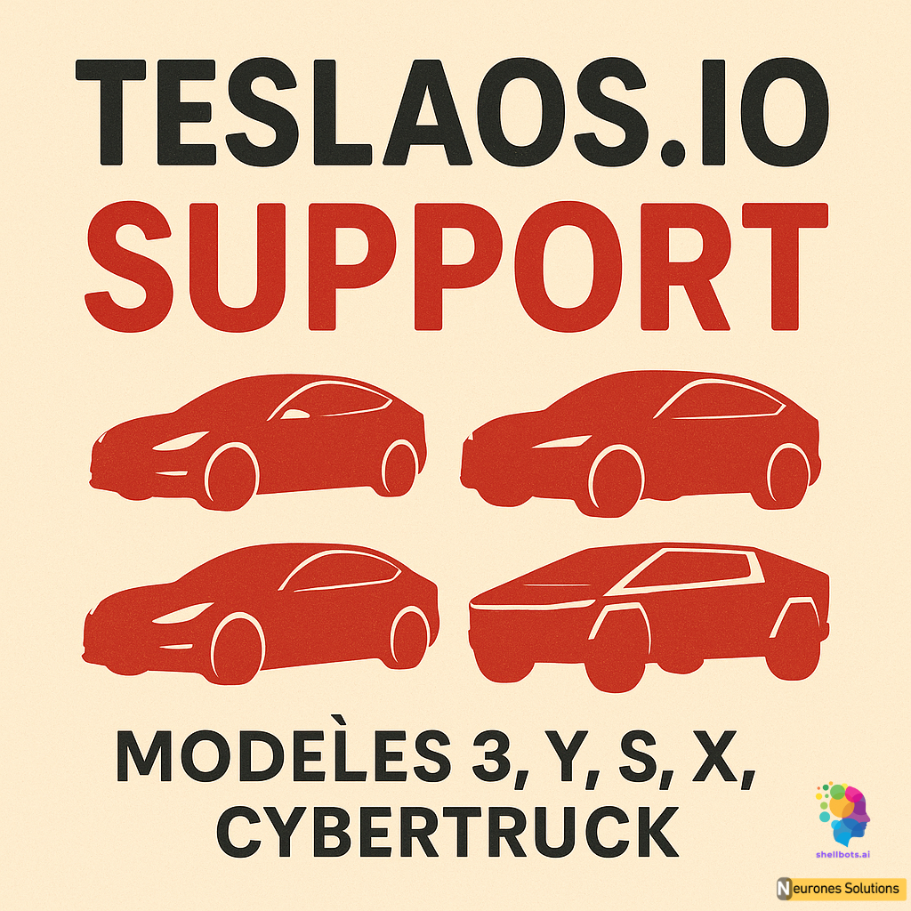 TeslaOS.io Support Modèles 3, Y, S, X, Cybertruck