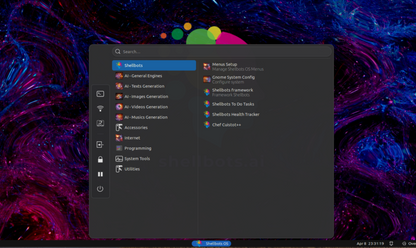 ShellbotsOS, système d'exploitation dédié à l'IA, incluant framework shellbots