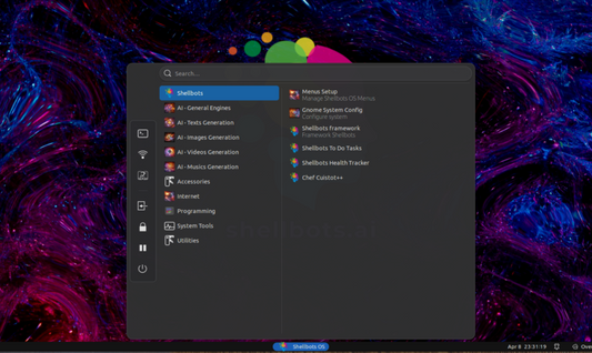 ShellbotsOS, système d'exploitation dédié à l'IA, incluant framework shellbots